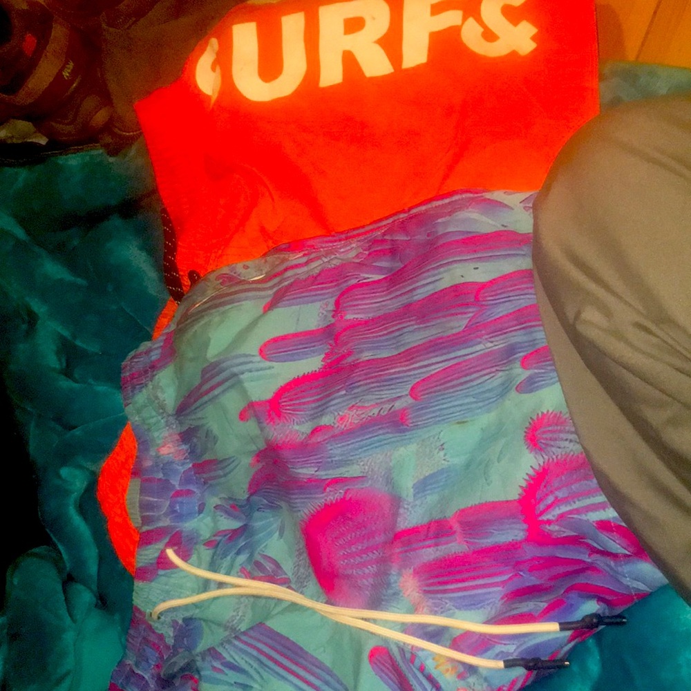 Men’s swim truck (X2) blue size L orange size M